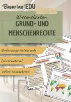 Vorschau - Merkblätter - Verfassungsviertelstunde - Grund- und Menschenrechte | Infokarten | Politik - Deckblatt