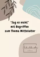 Vorschau - Spiele - "Sag es nicht" mit Begriffen zum Mittelalter - Deckblatt