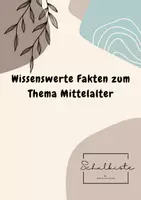 Vorschau - Text - Wissenswerte Fakten zum Mittelalter - Deckblatt