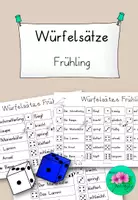 Vorschau - Arbeitsblätter - Würfelsätze Frühling - spielend schreiben üben - Deckblatt