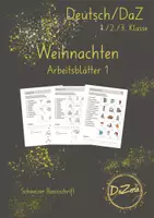Vorschau - Unterrichtsreihen - Leserätsel Wortschatz Weihnachten - Deckblatt