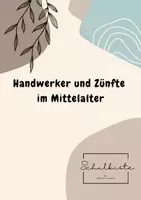 Vorschau - Arbeitsblätter - Handwerker und Zünfte im Mittelalter - Deckblatt