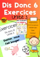 Vorschau - Arbeitsblätter - Grosses Dossier mit Übungen Dis donc 6! Unité 3 (Neu mit Vokabelwürfel) - Deckblatt