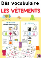Vorschau - Spiele - Les vêtements (Kleidung)- Zwei Vokabelnwürfel - Deckblatt