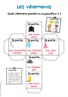Vorschau - Spiele - Les vêtements (Kleidung)- Zwei Vokabelnwürfel - Seite 3