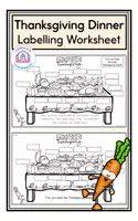 Aperçu - Feuilles d'exercices - Thanksgiving Dinner - Labelling Worksheet - Page de couverture