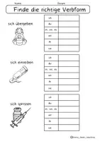 Vorschau - Arbeitsblätter - Arbeitsblätter - Verben & Verbformen - Gesundheit/Krankheit - DaZ, DaF, Deutsch - Seite 3