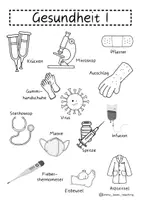 Vorschau - Arbeitsblätter - Wortschatz-Paket - Gesundheit/Krankheit - DaZ, DaF, Deutsch - Seite 3