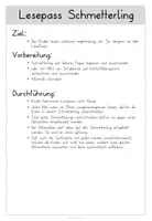 Vorschau - Arbeitsblätter - Lesepass Schmetterling - Seite 1