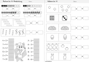 Vorschau - Arbeitsblätter - Selbstlernheft Addieren und Subtrahieren im Zahlenraum 10 (1.Klasse) - Seite 3