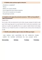 Vista previa - Refuerzo / NEE / Materiales de apoyo - 2 modelos de ficha de repaso o prueba Lengua Castellana - página 2
