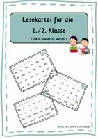 Vorschau - Arbeitsblätter - Lesekartei für die 1. und 2. Klasse im Anfangsunterricht - Deckblatt