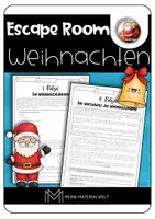 Vorschau - Arbeitsblätter - Weihnachtschaos - Escape Room für den Deutschunterricht - Deckblatt