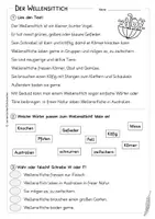 Vorschau - Arbeitsblätter - Wellensittich - Körperteile - Lesetext - Verständnisaufgaben - Bildkarten - Seite 3