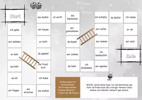 Vorschau - Spiele - Zeitformen Brettspiel Präteritum - Deckblatt