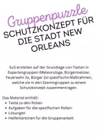 Vorschau - Arbeitsblätter - Gruppenpuzzle Hurrikan Schutzkonzept - Deckblatt