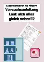 Vorschau - Arbeitsblätter - Experiment - Löslichkeit - Lösungsgeschwindigkeit - Deckblatt