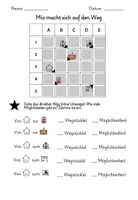 Vorschau - Arbeitsblätter - Orientierung im Gitternetz - Deckblatt
