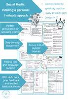 Vorschau - Arbeitsblätter - Social Media and YOU: Preparing and practicing a 1-minute speech - Deckblatt