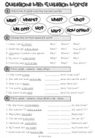 Vorschau - Arbeitsblätter - QUESTION WORDS - Worksheet (where, what, how often, who) 5. Schulstufe - Seite 3