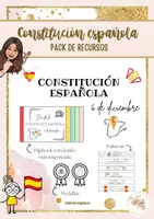 Vista previa - Tarjetas / Manipulativos - Día de la Constitución Española - Portada