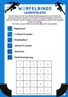 Vorschau - Spiele - Würfelbingo Leichtathletik- Staffelspiel Erwärmung - Deckblatt