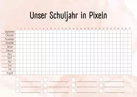 Vorschau - Arbeitsblätter - Unser Schuljahr in Pixeln - Seite 1