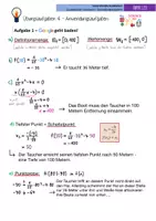 Vorschau - Unterrichtsreihen - Quadratische Funktionen – Anwendungsaufgaben (Lösungsvorschlag) - Deckblatt