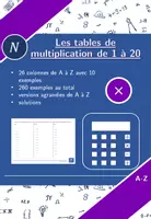 Aperçu - Feuilles d'exercices - Les tables de multiplication de 1 à 20 | mathématiques | 26 colonnes - Page de couverture