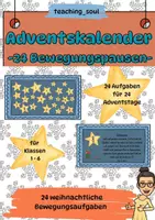 Vorschau - Spiele - Adventskalender - 24 Bewegungspausen - Sport im Advent - Deckblatt