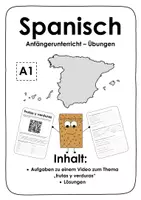 Vorschau - Arbeitsblätter - Spanisch Hörverstehen (Comprensión auditiva) . Frutas y verduras - Deckblatt