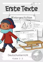 Vorschau - Arbeitsblätter - Erste Texte schreiben zum Bild | Wintergeschichten - Deckblatt
