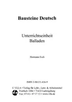 Vorschau - Arbeitsblätter - Balladen - Seite 1