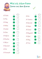 Vorschau - Arbeitsblätter - arbeitsblätter GM was ich schon kann suren aus dem quran 1 bis 3 teil - Deckblatt