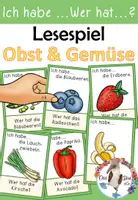 Vorschau - Spiele - Obst und Gemüse (Gesunde Ernährung) - Lesespiel - Ich habe ... Wer hat ..? in zwei Versionen - Deckblatt