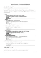 Vorschau - Arbeitsblätter - Bewertungsbogen Schülerpräsentation - Seite 1