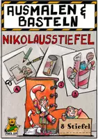 Vorschau - Mal- und Bastelvorlagen - Nikolausstiefel Mal- und Bastelvorlage - Deckblatt