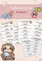 Vorschau - Poster - Tabletregeln - Merkposter in verschiedenen Varianten - Deckblatt