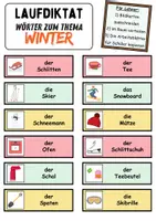 Vorschau - Unterrichtsreihen - Laufdiktat / Schleichdiktat Winter - DaZ/DaF, Deutsch (Diktat) - Seite 1