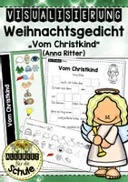 Vorschau - Arbeitsblätter - Weihnachtsgedicht "Vom Christkind": Einfach auswendig lernen! Gedichterarbeitung für die Grundschule - Deckblatt