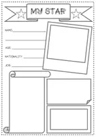 Vorschau - Arbeitsblätter - My Star Präsentation Steckbrief - Deckblatt