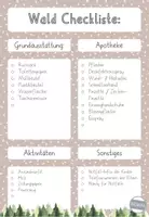 Vorschau - Anderer Materialtyp - Freebie - kostelose Checkliste für den Wald / Waldausflug - Seite 1