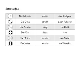 Vorschau - Arbeitsblätter - Spiel: Sätze würfeln - Seite 3