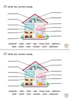 Vorschau - Arbeitsblätter - Mini-Heft: At Home + School Things - Seite 3