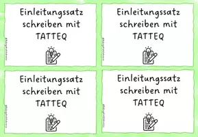 Vorschau - Merkblätter - Einleitungssatz schreiben Lernzettel TATTEQ TATTE Einleitung - Seite 2