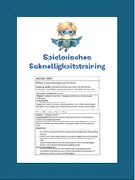 Vorschau - Stundenentwürfe - Spielerisches Schnelligkeitstraining - Deckblatt