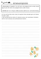 Vorschau - Arbeitsblätter - Arbeitsblatt Weihnachtsgeschichte (Groß- & Kleinschreibung) - Seite 1
