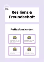 Vorschau - Aufgabenkarten - Resilienz und Freundschaft: Reflexionskarten - Deckblatt