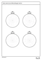 Vorschau - Arbeitsblätter - Weihnachtskugeln zeichnen mit dem Fineliner - Seite 1