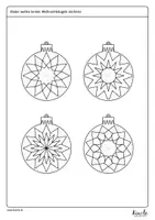 Vorschau - Arbeitsblätter - Weihnachtskugeln zeichnen mit dem Fineliner - Seite 3